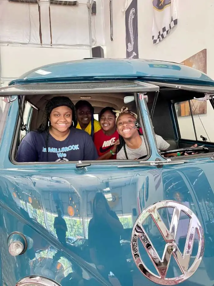 YMCA campers at the Carolina Exotic Car Club